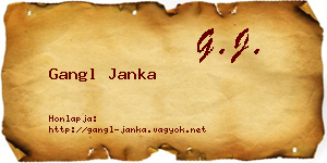 Gangl Janka névjegykártya